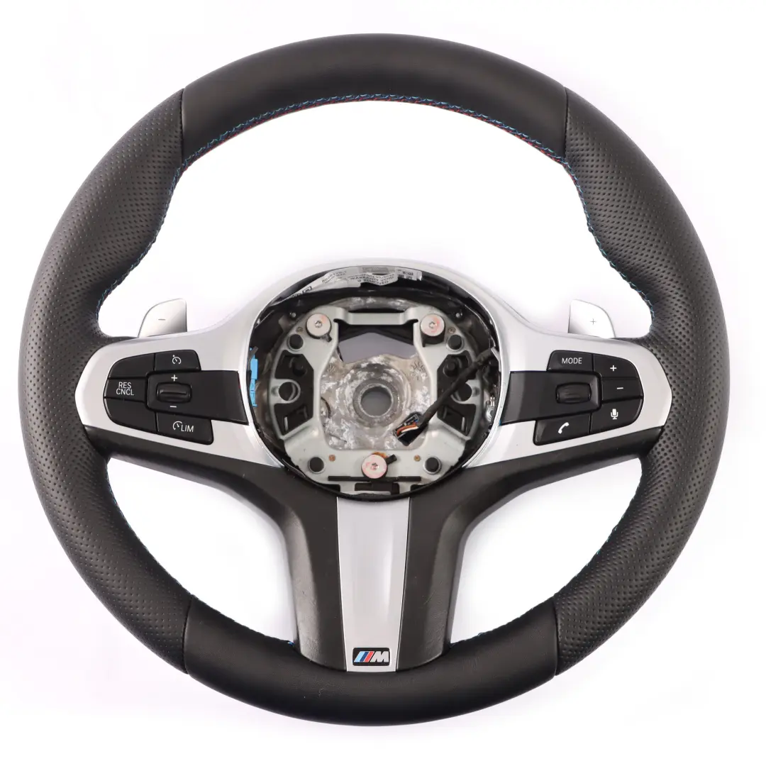 BMW G30 G31 G32 X5 G05 M Pakiet Kierownica NOWA Czarna Skóra Łopatki - SKU 8008179-1 - Numer Części  8008179