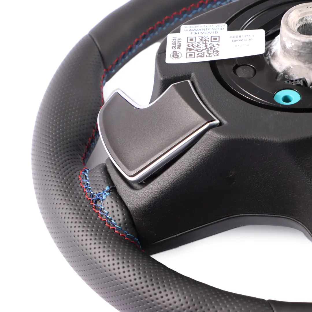 BMW G30 G31 G32 X5 G05 M Pakiet Kierownica NOWA Czarna Skóra Łopatki - SKU 8008179-1 - Numer Części  8008179