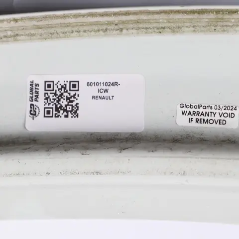 Front Door Left N/S Door Cover Shell Ice White - 389 to Renault Trafic III with Part number 801011024R Renault Trafic III Front Door Left N/S Door Cover Shell Ice White - 389 - SKU 801011024R-ICW - Part number 801011024R