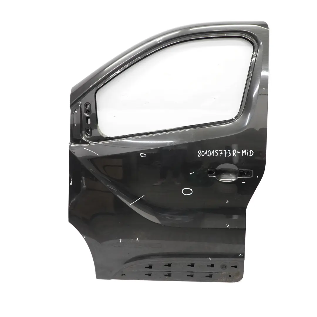 Renault Trafic III Front Door Left N/S Door Cover Shell Midnight Black - D68 - SKU 801015773R-MID - Part number 801015773R