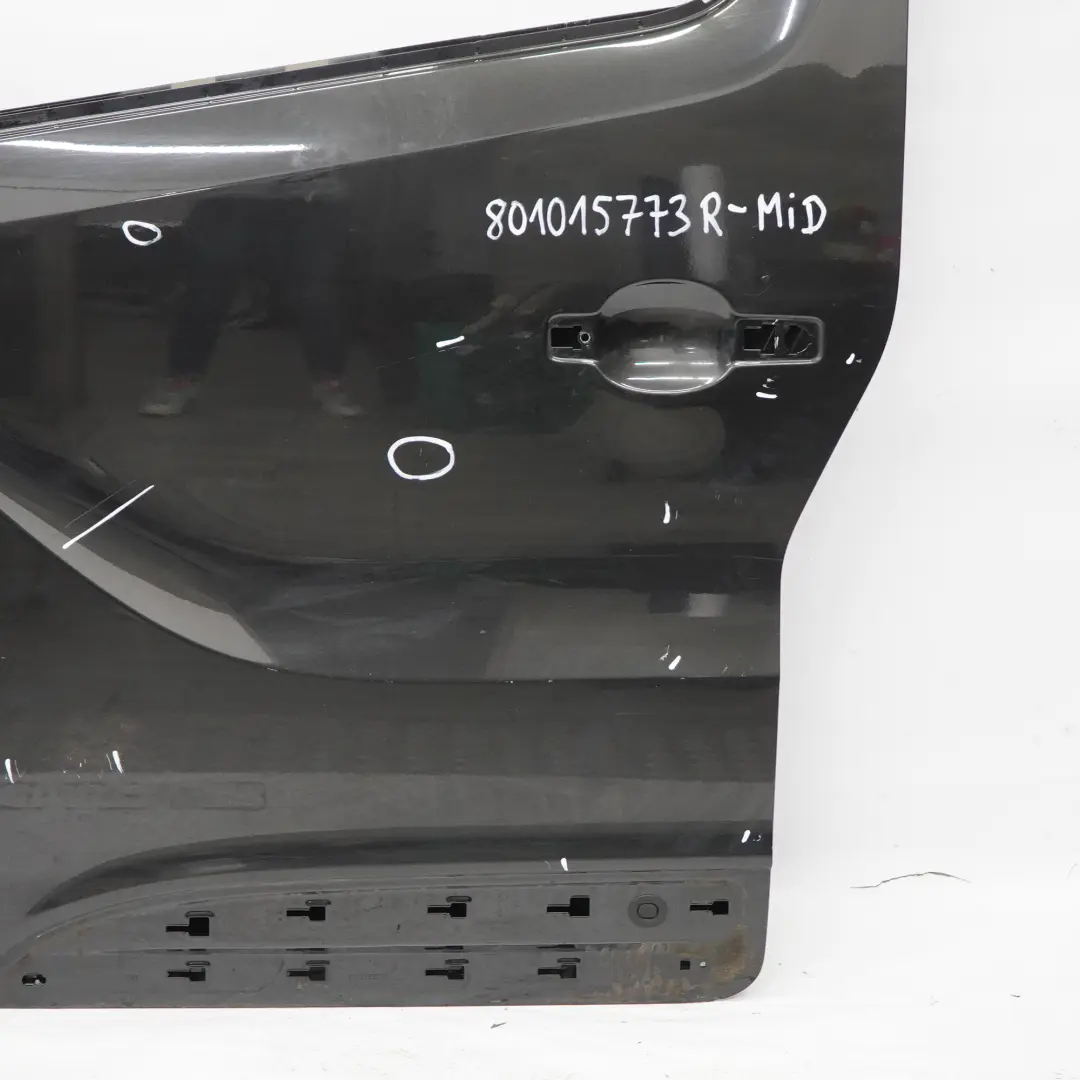 Renault Trafic III Front Door Left N/S Door Cover Shell Midnight Black - D68 - SKU 801015773R-MID - Part number 801015773R