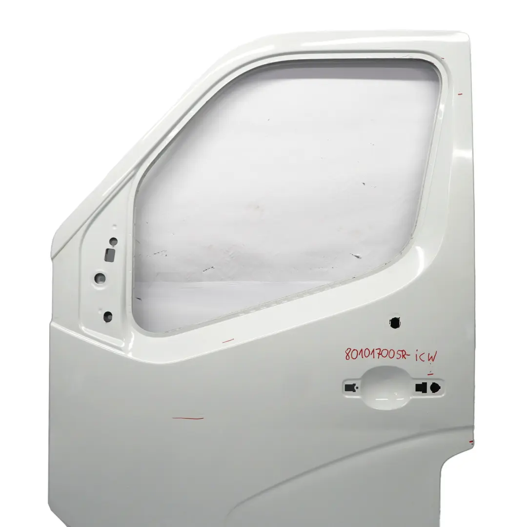 Front Door Left N/S Door Cover Shell Ice White - 389 to Renault Master III with Part number 801017005R Renault Master III Front Door Left N/S Door Cover Shell Ice White - 389 - SKU 801017005R-ICW - Part number 801017005R