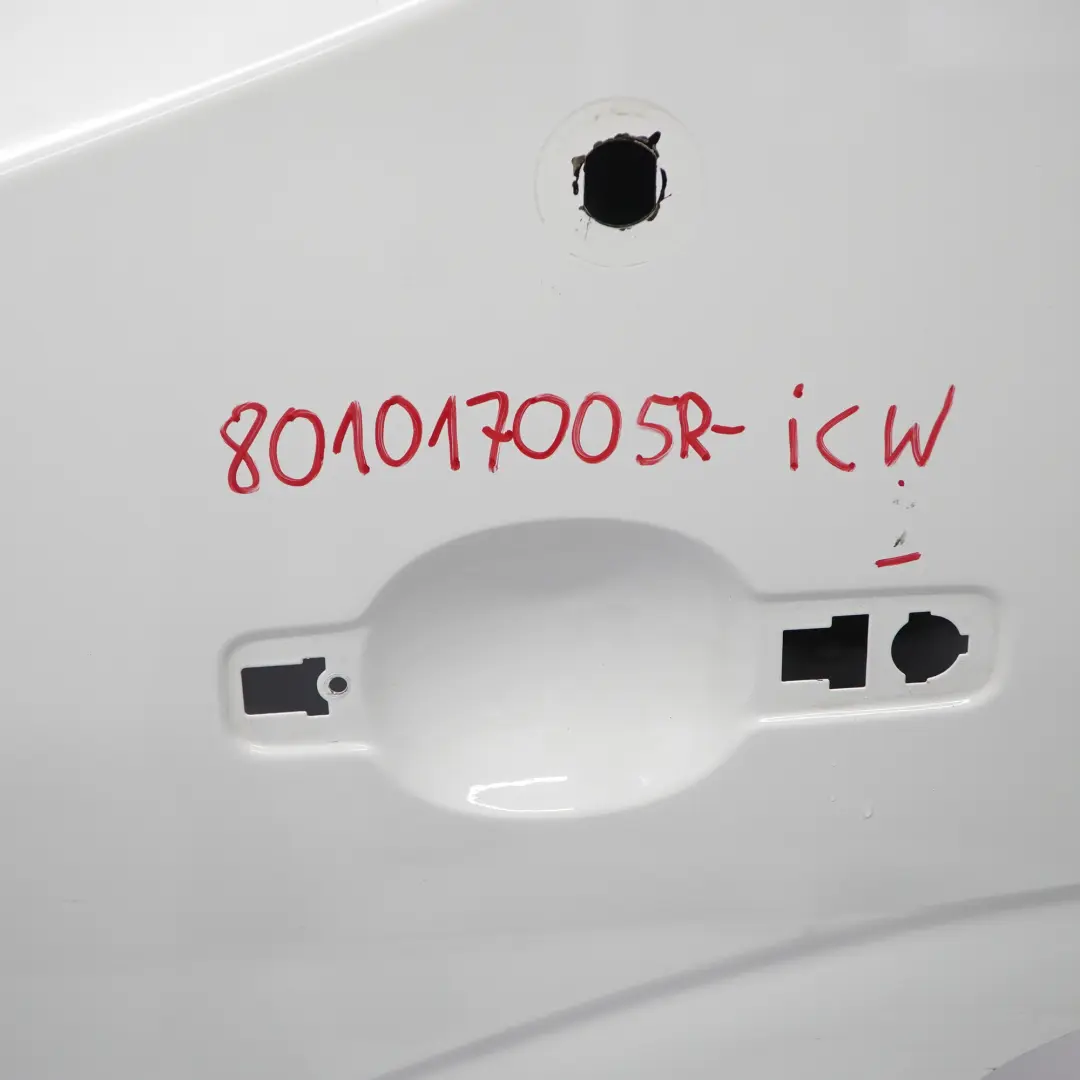 Front Door Left N/S Door Cover Shell Ice White - 389 to Renault Master III with Part number 801017005R Renault Master III Front Door Left N/S Door Cover Shell Ice White - 389 - SKU 801017005R-ICW - Part number 801017005R