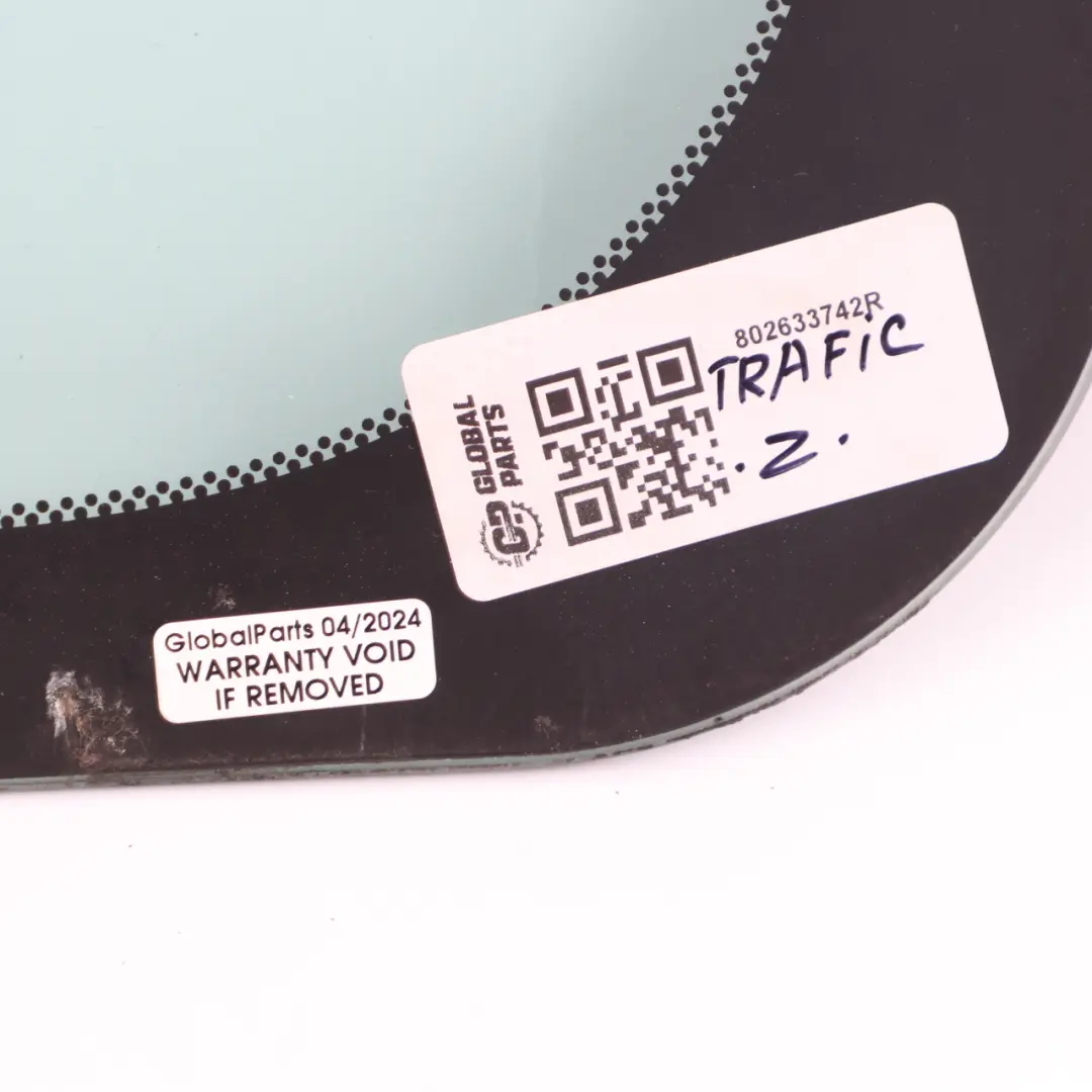  Window Renault Trafic MK III Front Door Left FIxed Glass Window AS2 - SKU 802633742R - Part number 802633742R