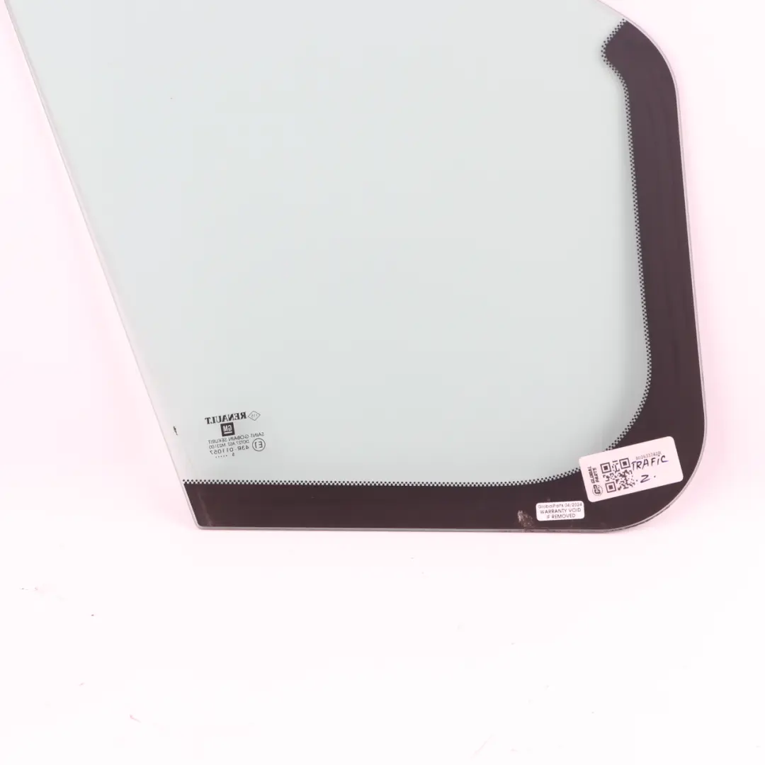  Window Renault Trafic MK III Front Door Left FIxed Glass Window AS2 - SKU 802633742R - Part number 802633742R