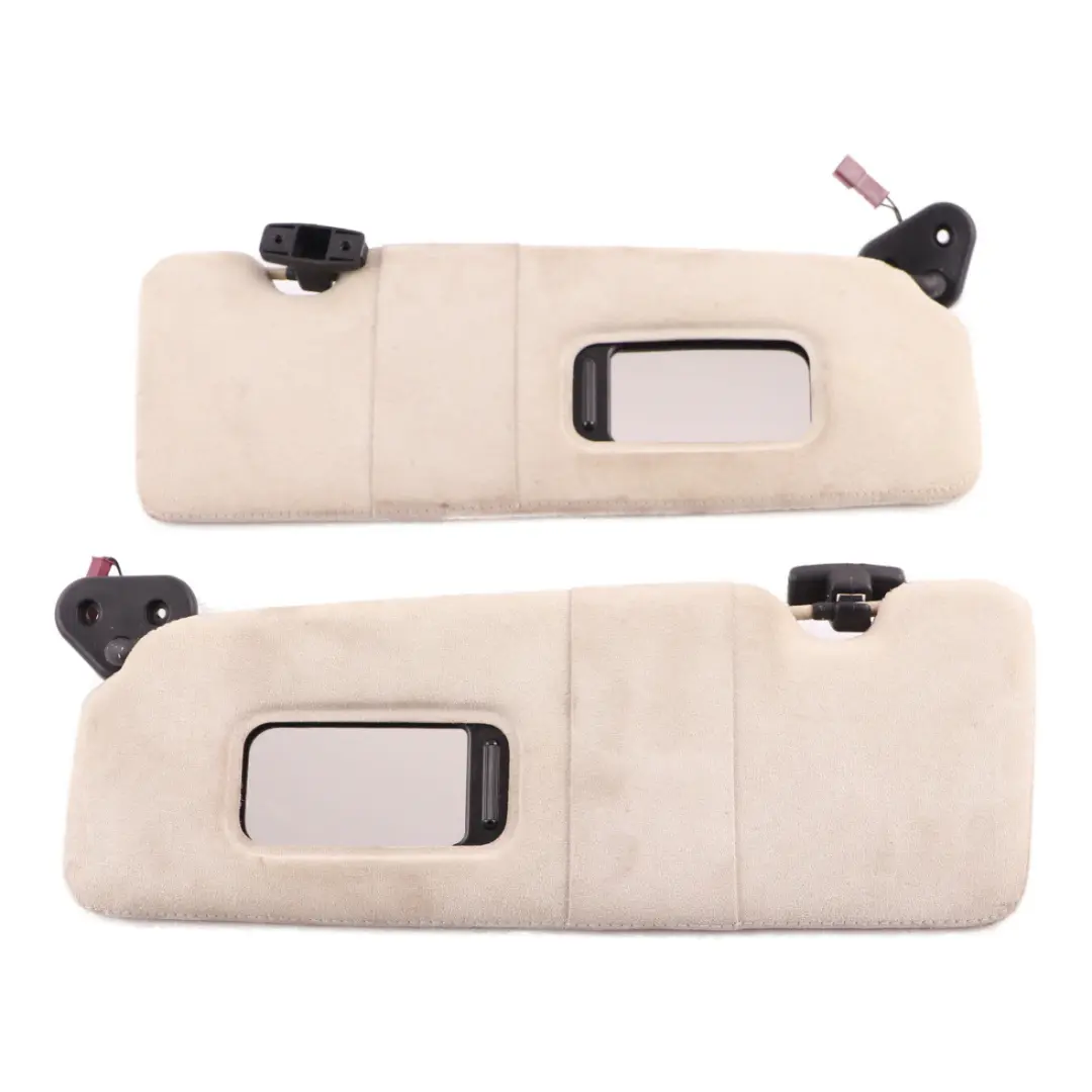 Sun Visor Mirror Panel Sunvisor Left Right N/O/S Set Platin Alcantara to BMW E63 with Part number 8029791 BMW E63 Sun Visor Mirror Panel Sunvisor Left Right N/O/S Set Platin Alcantara - SKU 8029791/8029790 - Part number 8029791