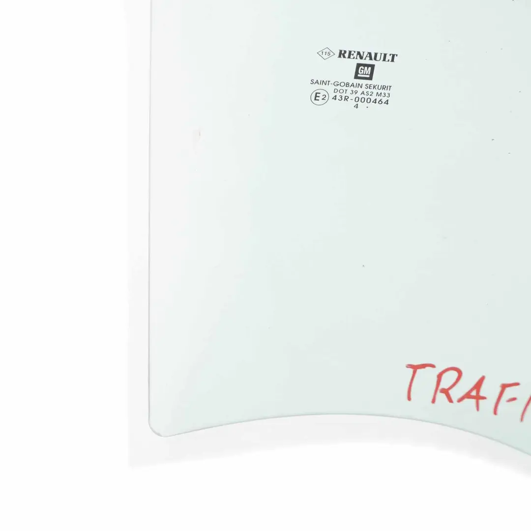 Window Glass Front Door Right O/S AS2 to Renault Trafic 3 Vivaro B with Part number 803009537R Renault Trafic 3 Vivaro B Window Glass Front Door Right O/S AS2 - SKU 803009537R - Part number 803009537R