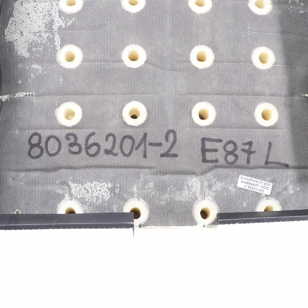 Sitz vorne links Stoff Sensatec Sport Flashpoint Innenraumlehne für BMW E87 mit Teilenummer 8036201 BMW E87 Sitz vorne links Stoff Sensatec Sport Flashpoint Innenraumlehne - SKU 8036201-2 - Teilenummer 8036201