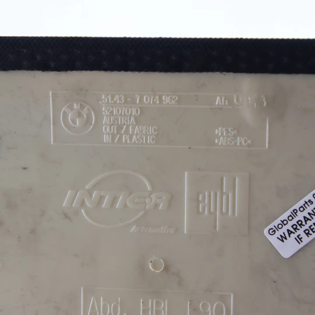 Osłona Zaślepka Stopu Podsufitki Antracyt 7074962 do BMW E90 o numerze 8036266 BMW E90 Osłona Zaślepka Stopu Podsufitki Antracyt 7074962 - SKU 8036266-1 - Numer Części 8036266