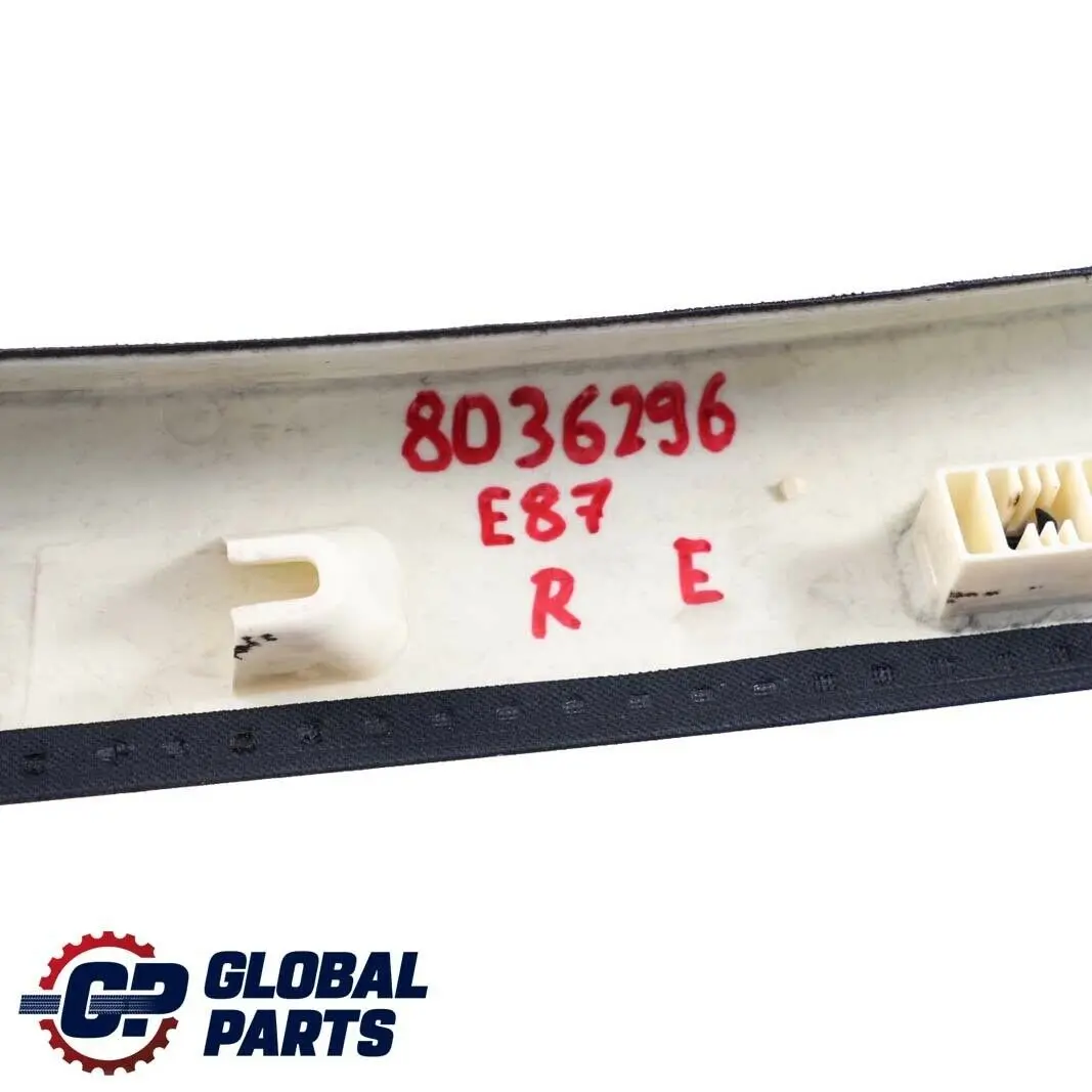 Tapa Columna A Derecha Embellecedor Negro Antracita 7058330 para BMW E87 con número de pieza 8036296 BMW E87 Tapa Columna A Derecha Embellecedor Negro Antracita 7058330 - SKU 8036296 - Número de pieza 8036296