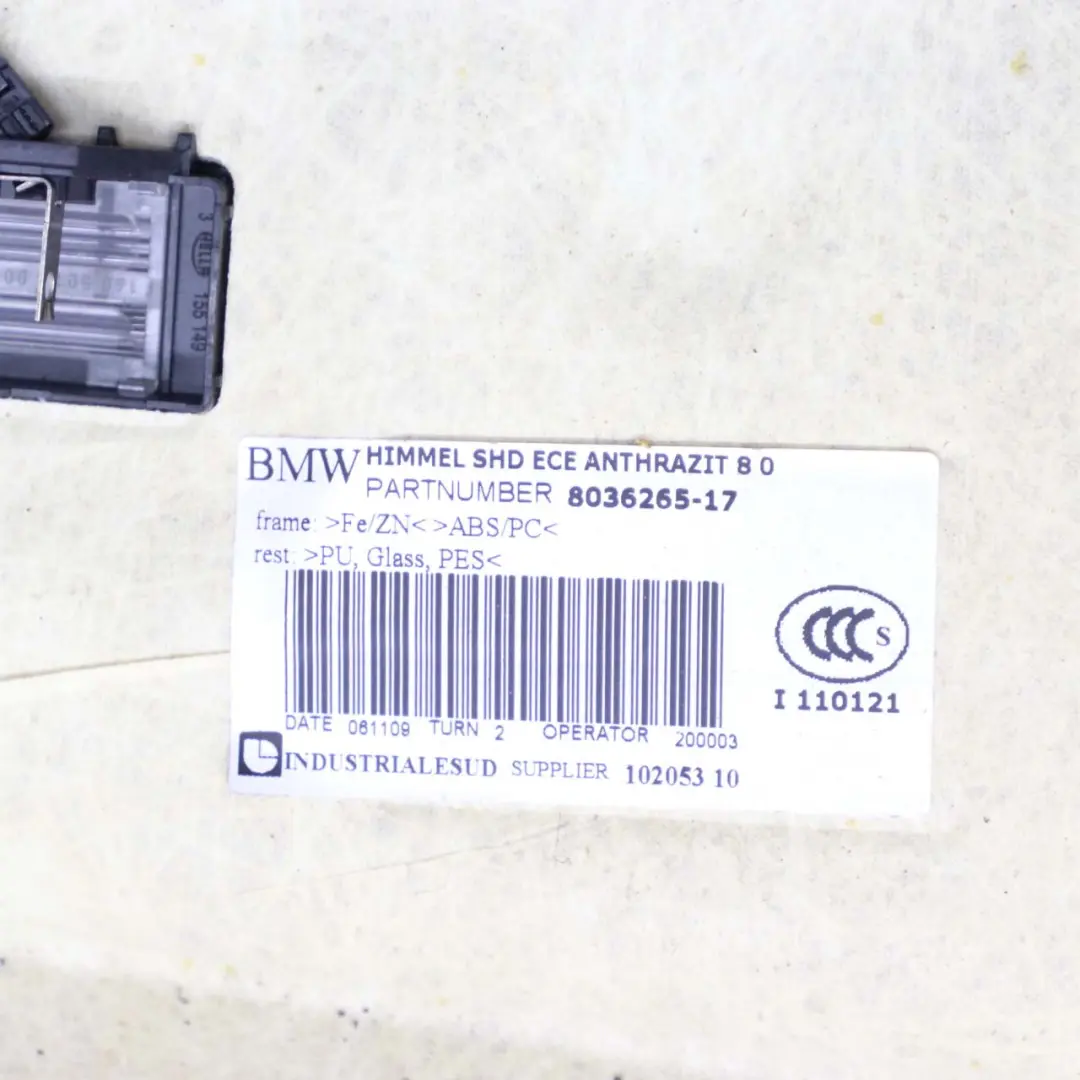 BMW E90 Komplet podsufitki czarna M-Pakiet - SKU 8036306 - Numer Części 8036306
