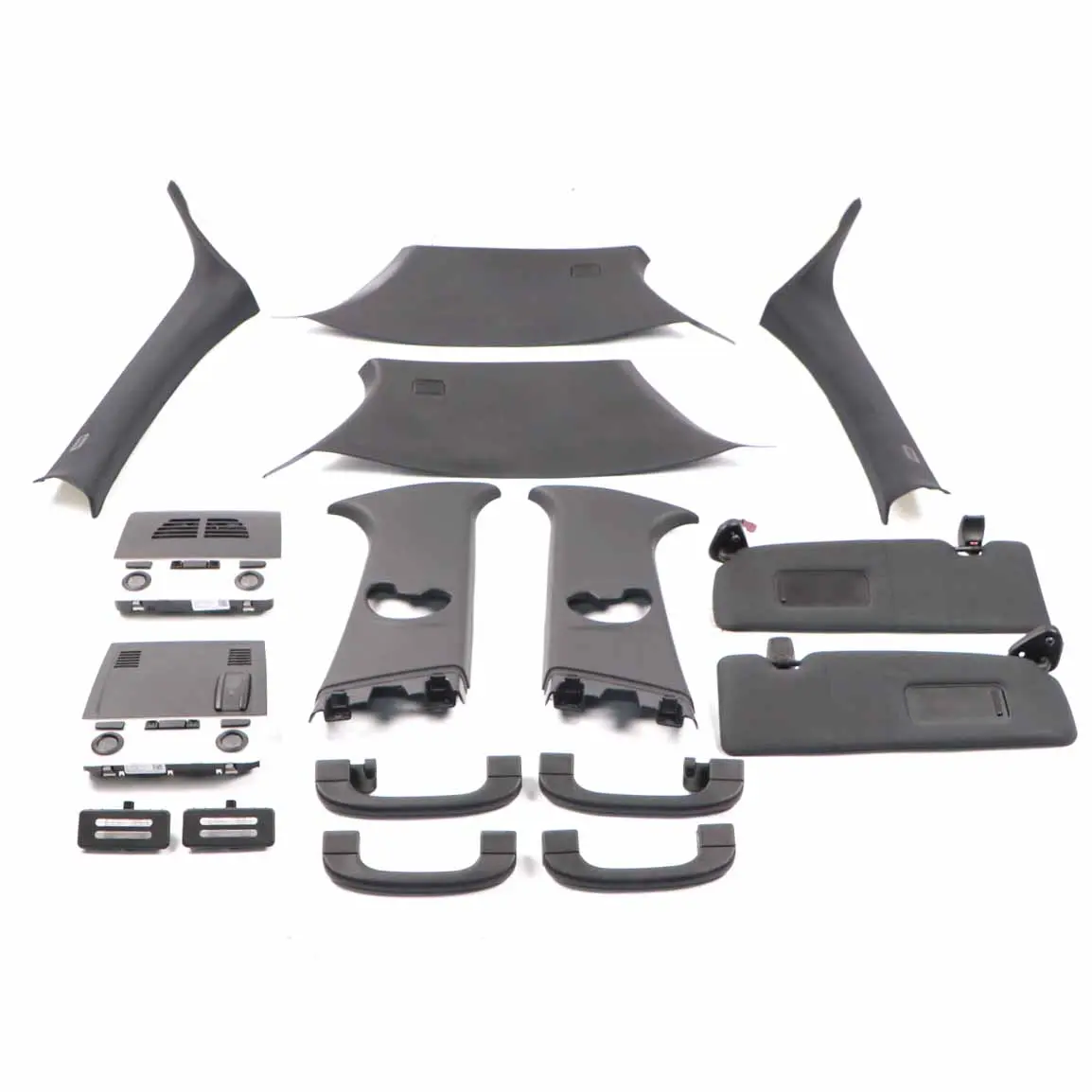 BMW E87 Pillar Lining Cover Panel Black Anthrazit M Sport Roof Lamp Grab Set