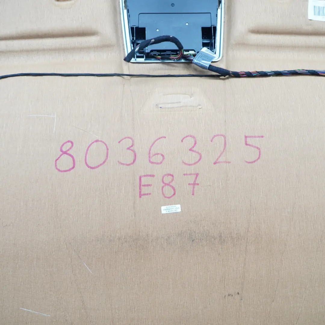 Complete Headlining Roof Lining Black M Sport Pillar to BMW 1 SERIES E87 E87N LCI with Part number 8036325 BMW 1 SERIES E87 E87N LCI Complete Headlining Roof Lining Black M Sport Pillar - SKU 8036325 - Part number 8036325