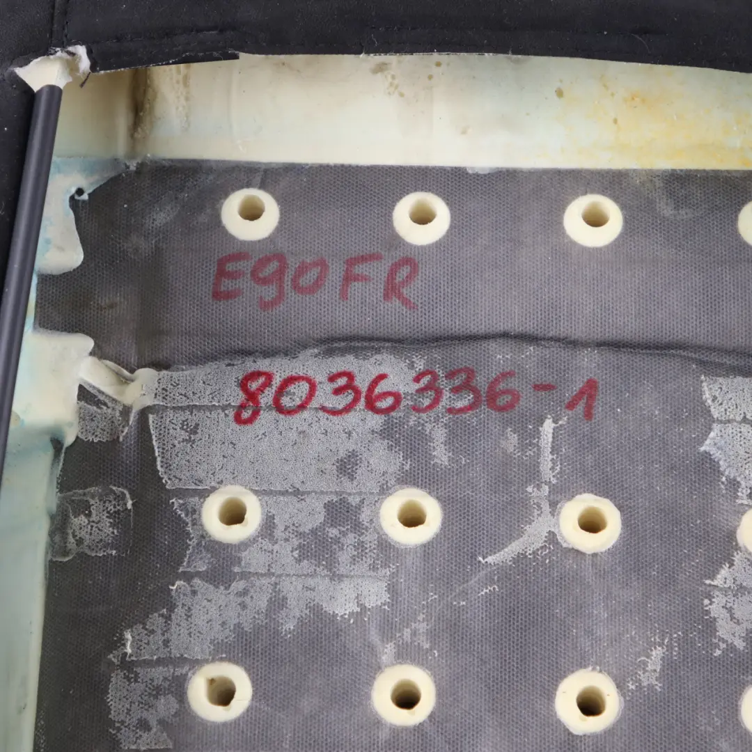 Front Right O/S Sport Seat Backrest Cover Cloth Alcantara to BMW 3 E90 E91 with Part number 8036336 BMW 3 E90 E91 Front Right O/S Sport Seat Backrest Cover Cloth Alcantara - SKU 8036336-2 - Part number 8036336