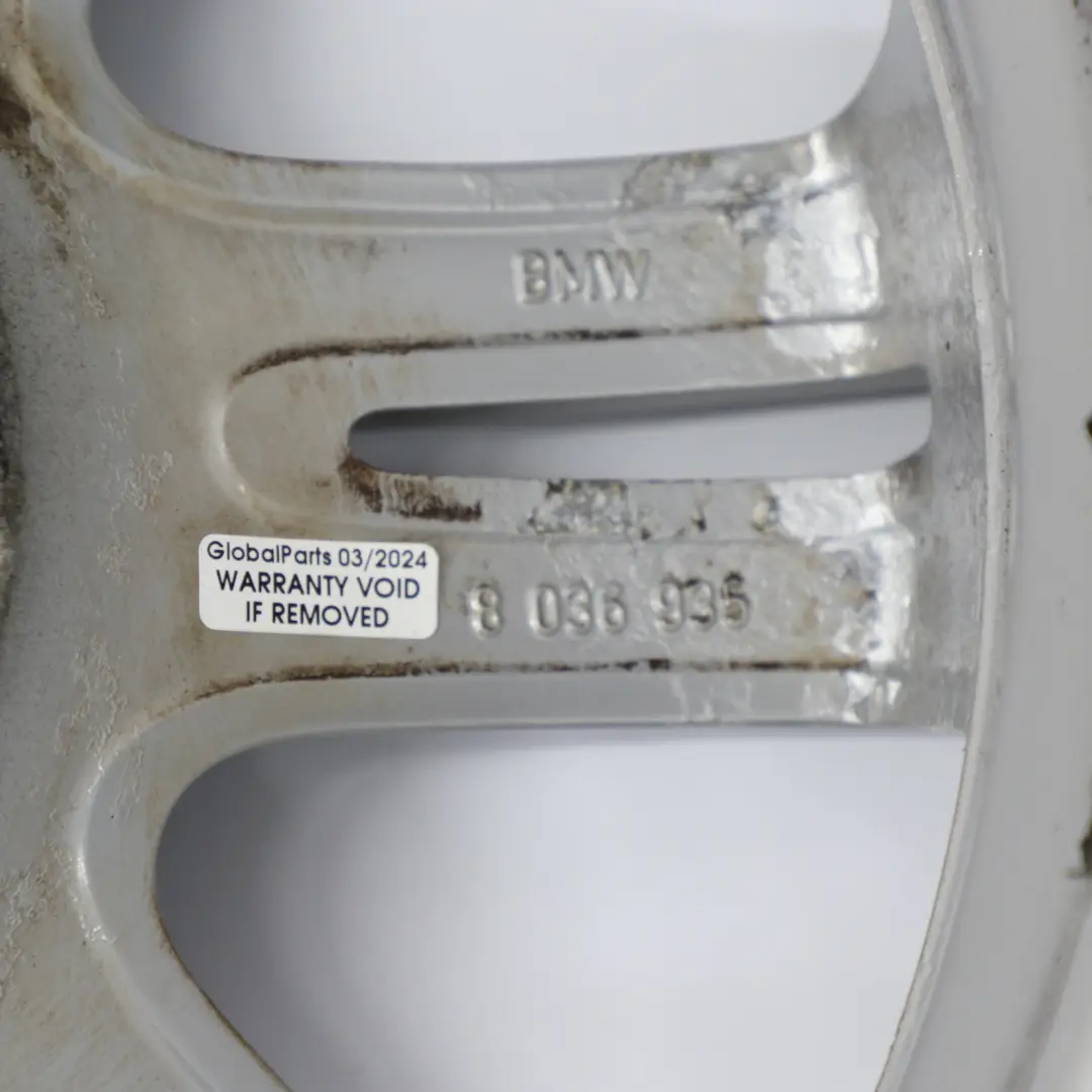 BMW E90 E91 E92 Cerchio lega argento M Doppie razze 194 17" ET:34 8J - SKU 8036935-5 - Numero di parte 8036935