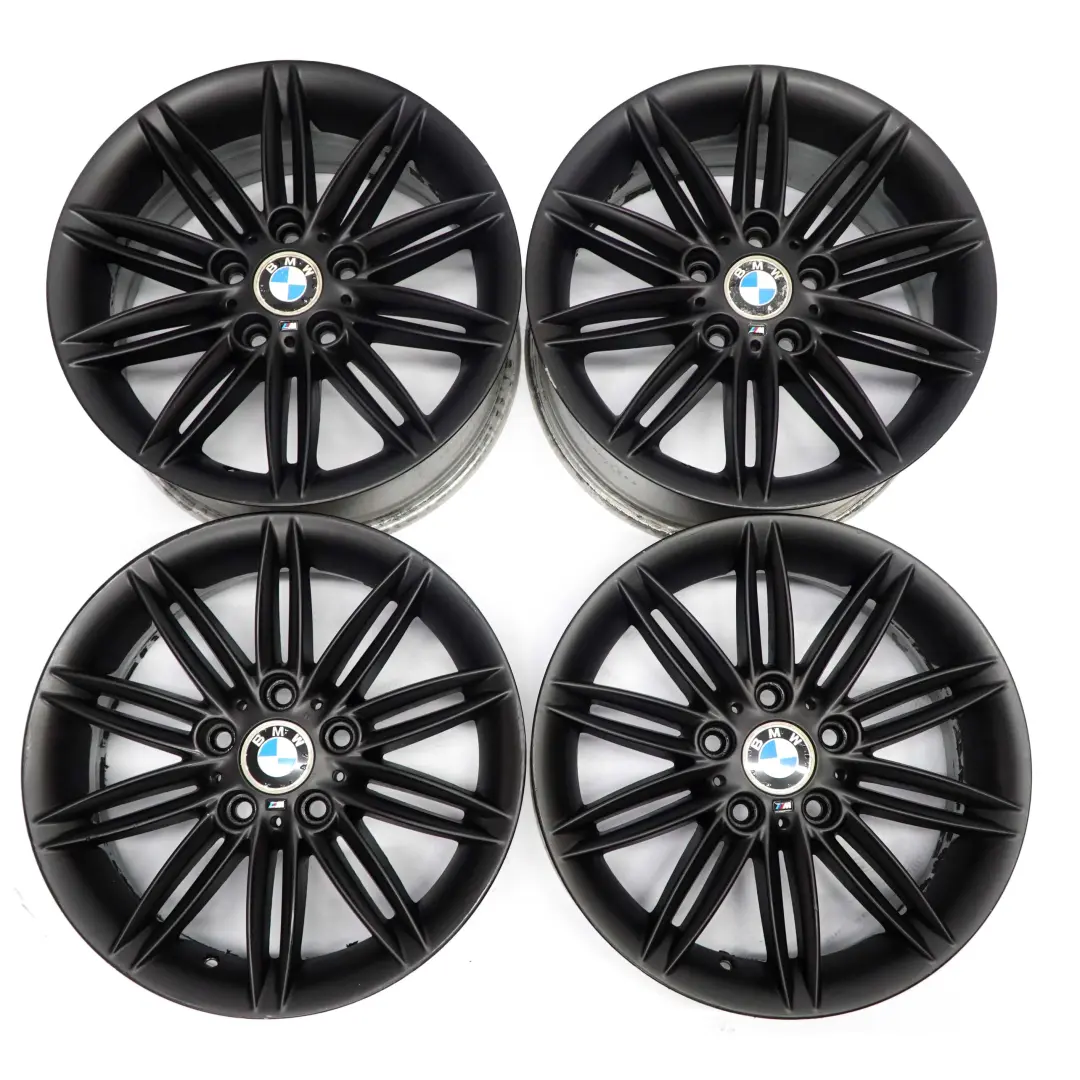 BMW E81 E87 Komplett Set 4x Alufelgen Alu Felge Felgen 17" M Doppelspeiche 207 - SKU 8036937/8036938 SET1 - Teilenummer 8036938