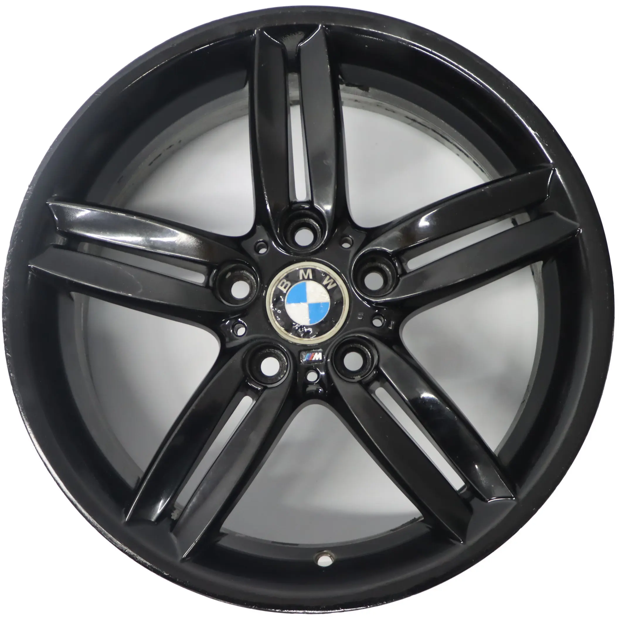 BMW E81 E87 Cerchio in lega anteriore nero 18" 7,5J M Doppie razze 208