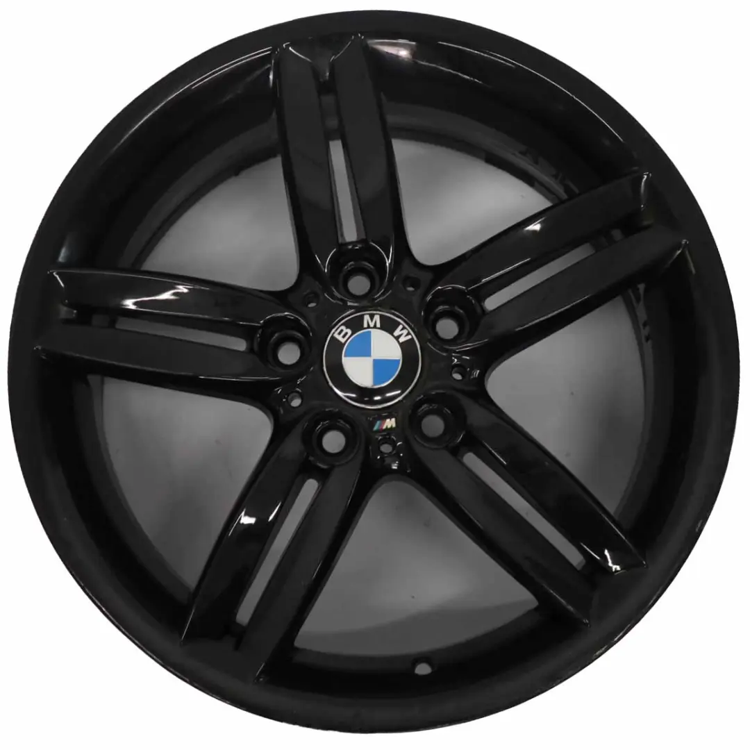 BMW E81 E87 Schwarz Vorne Alufelge Rad Felge 18" 7,5J M Doppelspeichen 208 - SKU 8036939-5 - Teilenummer 8036939