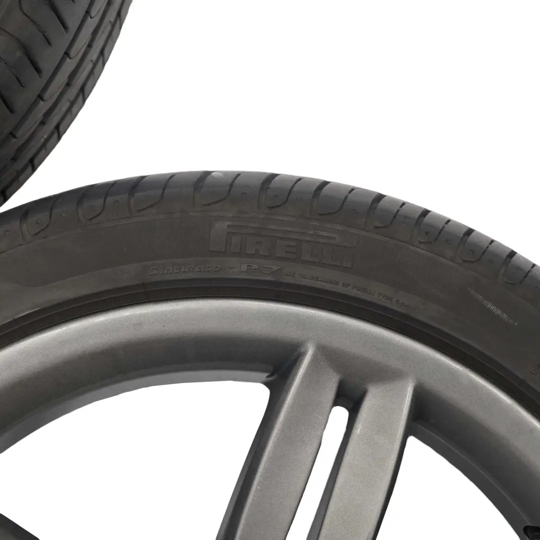 BMW E81 E87 Grey Complete Set 4x Wheel Alloy Rim Tyre 18" M Double Spoke 208 - SKU 8036939/8036940 SET - Part number 8036939