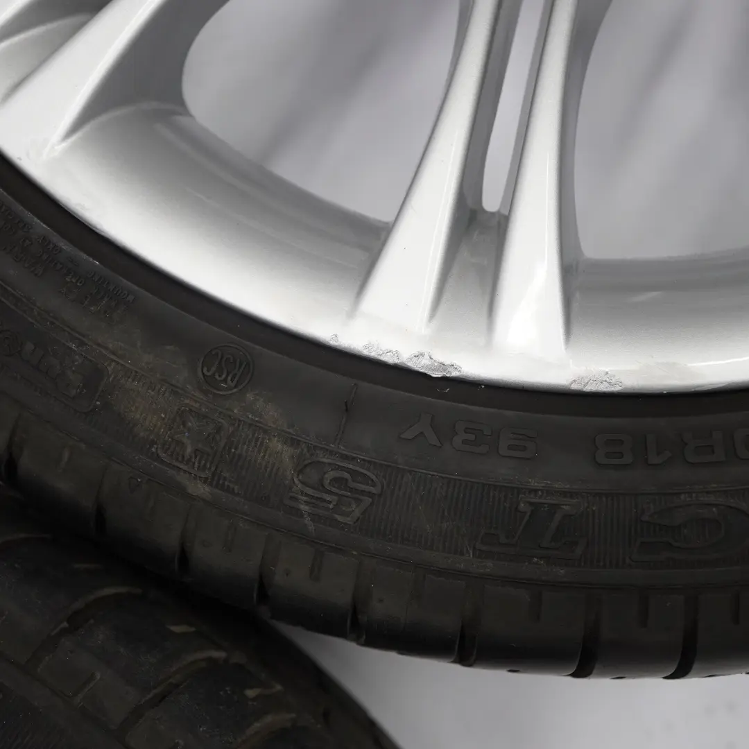 BMW E60 E61 Complete Set 4x Wheels Tyres M Double Spoke 135 18" 8J ET:20 - SKU 8036947-SET - Part number 8036947
