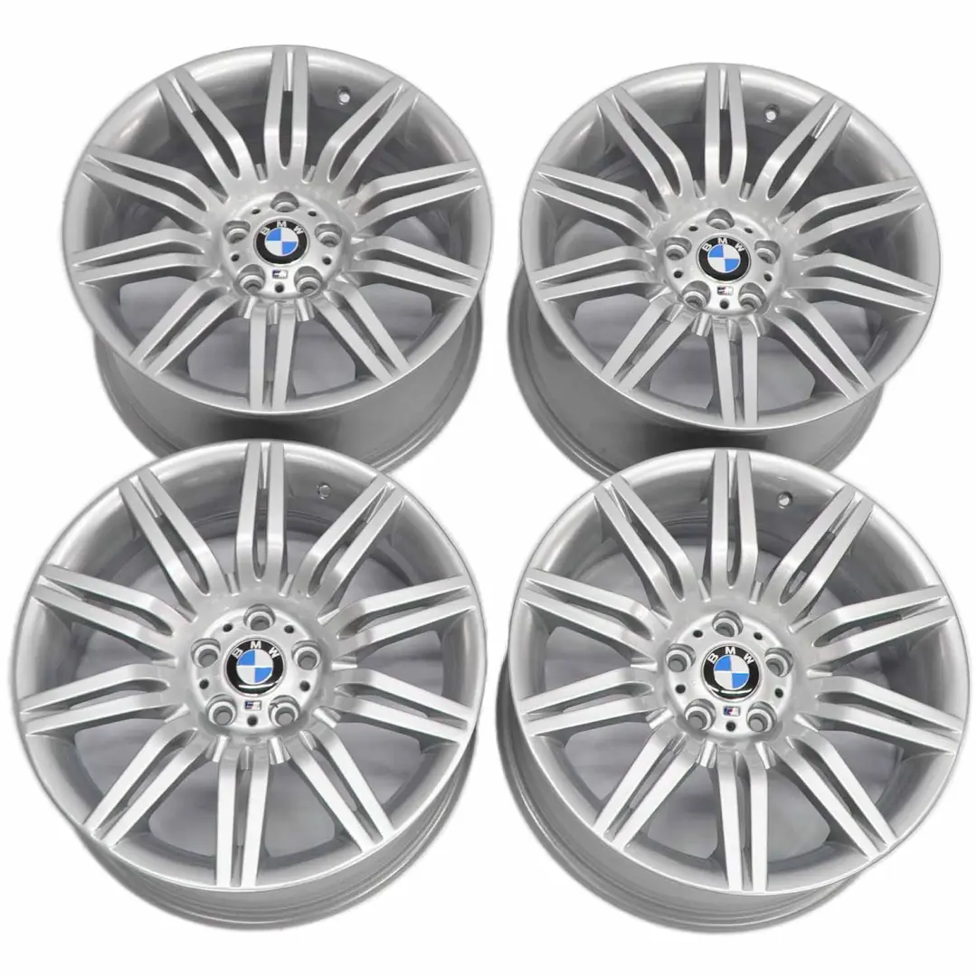Set Complete 4x Wheel Rim 19" 8,5J / 9,5J M Double Spoke 172 to BMW E60 Silver with Part number 8036948/8036949 BMW E60 Silver Set Complete 4x Wheel Rim 19" 8,5J / 9,5J M Double Spoke 172 - SKU 8036948/8036949-1 - Part number 8036948/8036949