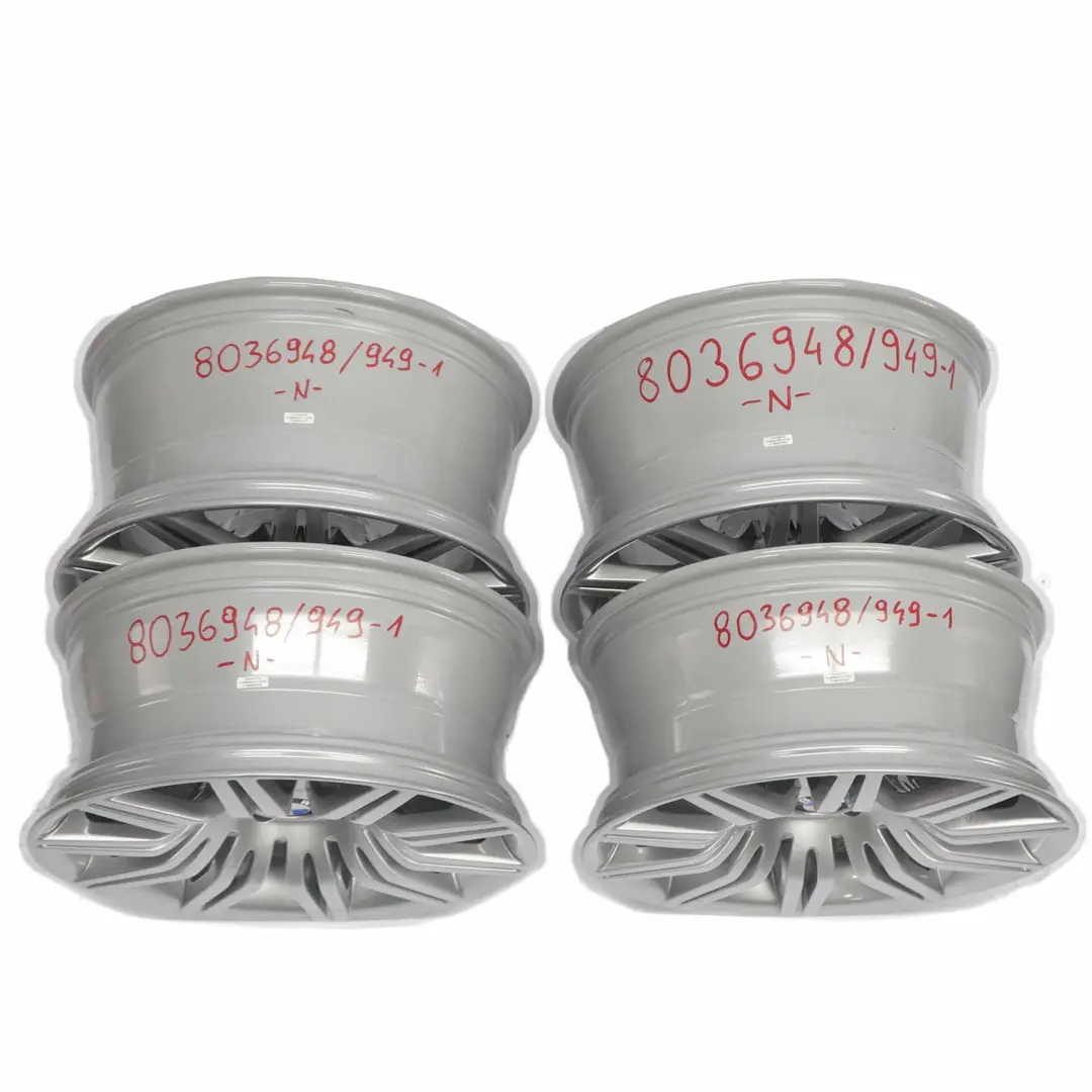 Argent Complete 4x Roue Jantes en Alliage Aluminium 19" M Rayons Doubles pour BMW E60 à propos du numéro de pièce 8036948/8036949 BMW E60 Argent Complete 4x Roue Jantes en Alliage Aluminium 19" M Rayons Doubles - SKU 8036948/8036949-1 - Numéro de pièce 8036948/8036949