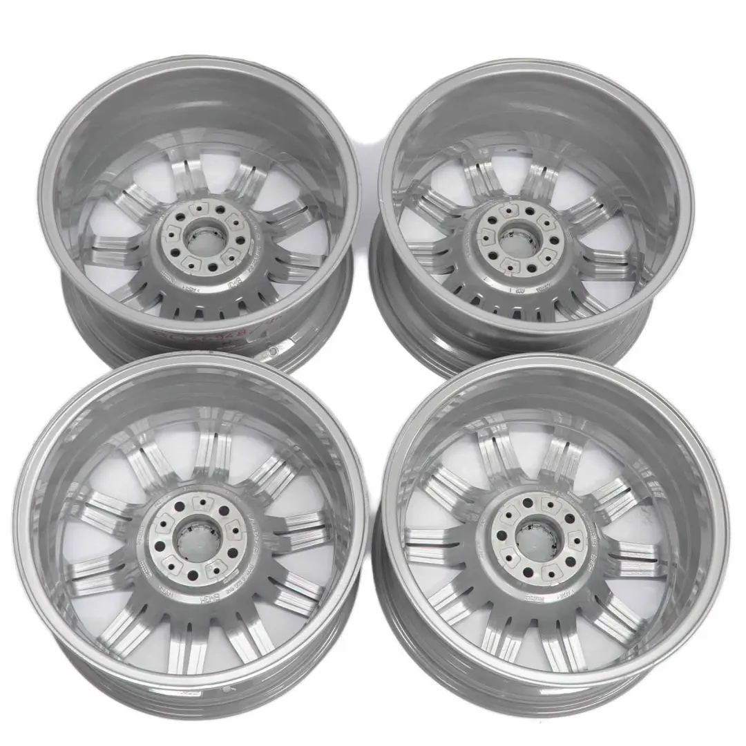 BMW E60 Silver Set Complete 4x Wheel Rim 19" 8,5J / 9,5J M Double Spoke 172 - SKU 8036948/8036949-1 - Part number 8036948/8036949