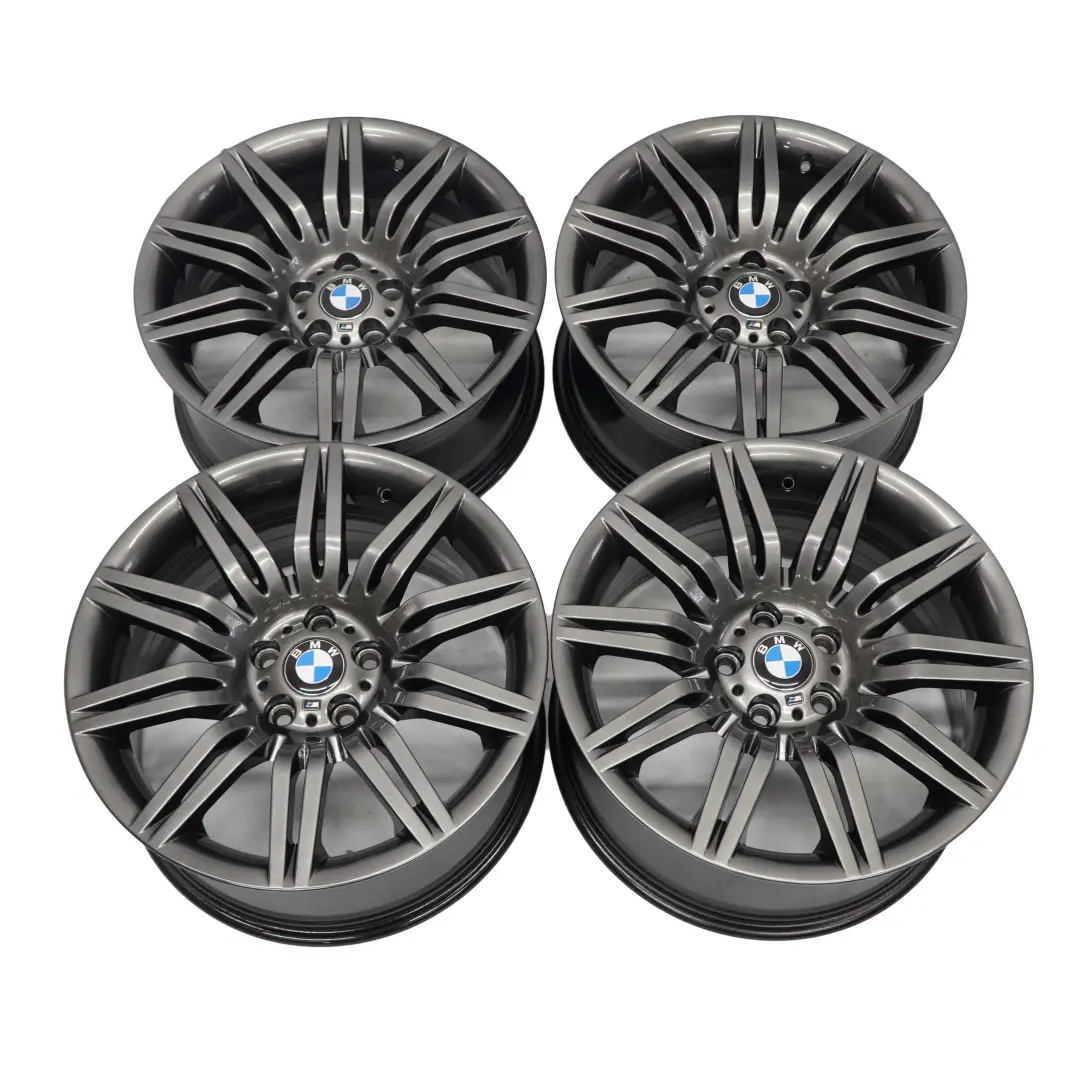 BMW E60 Gris Complete 4x Roue Jantes en Alliage Aluminium 19" M Rayons Doubles - SKU 8036948/8036949 - Numéro de pièce 8036948/8036949