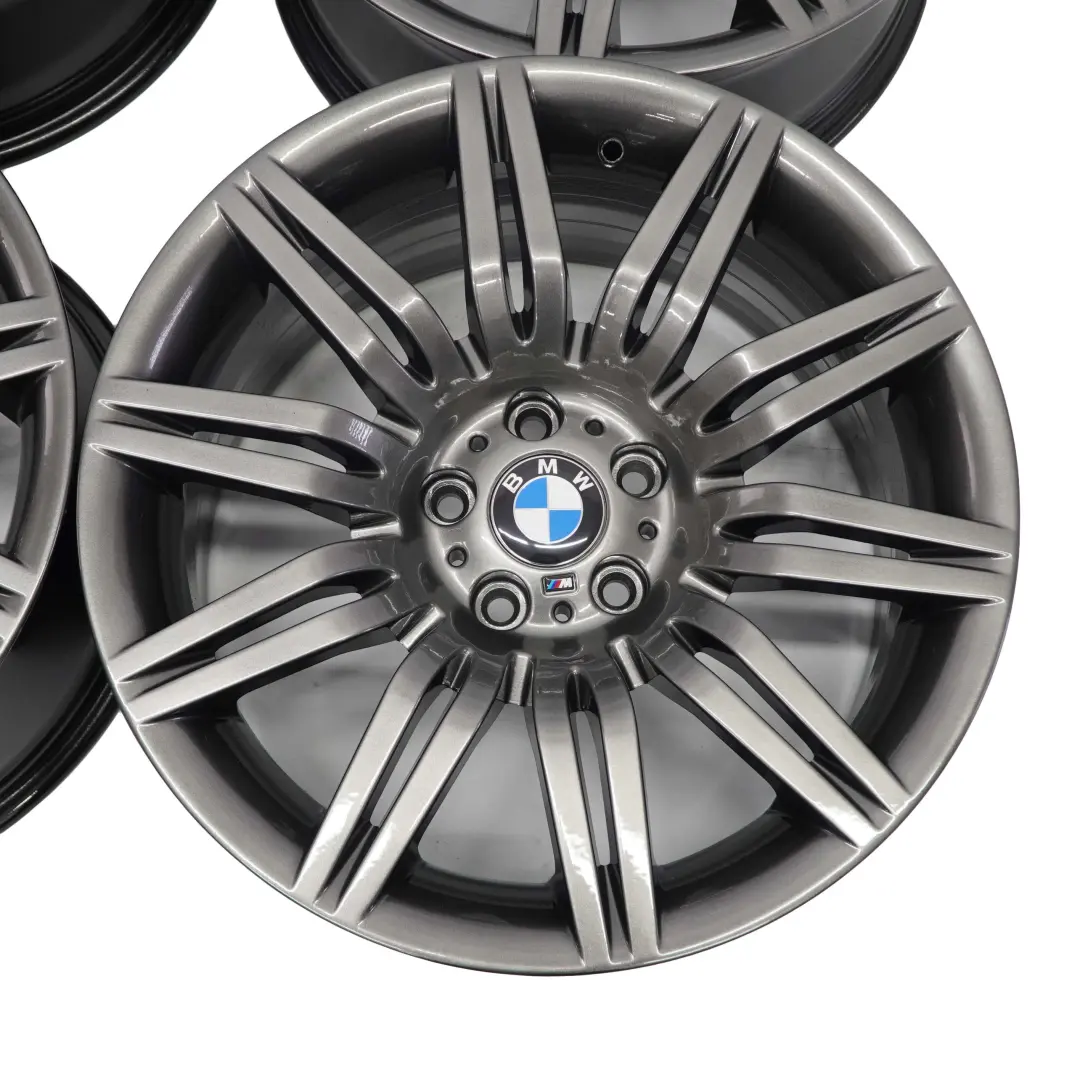 BMW E60 Gris Complete 4x Roue Jantes en Alliage Aluminium 19" M Rayons Doubles - SKU 8036948/8036949 - Numéro de pièce 8036948/8036949