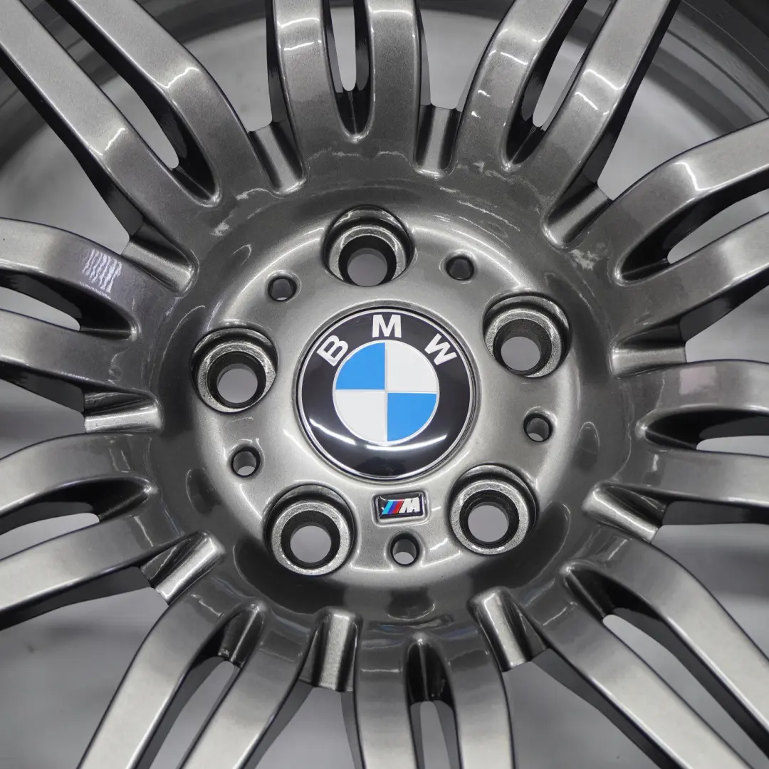 BMW E60 Gris Complete 4x Roue Jantes en Alliage Aluminium 19" M Rayons Doubles - SKU 8036948/8036949 - Numéro de pièce 8036948/8036949