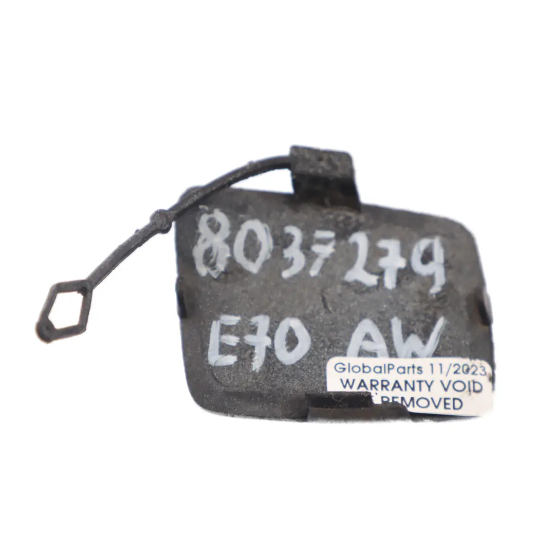 BMW E70 M Sport Towing Eye Hook Flap Cover Rear Left N/S Alpinweiss White 300 - SKU 8037279-AW - Part number 8037279
