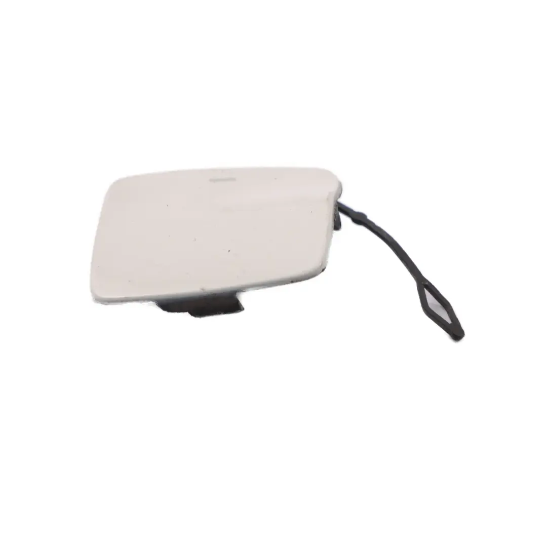 Towing Eye Hook Flap Cover Rear Left N/S Alpinweiss White 300 to BMW E70 M Sport with Part number 8037279 BMW E70 M Sport Towing Eye Hook Flap Cover Rear Left N/S Alpinweiss White 300 - SKU 8037279-AW - Part number 8037279