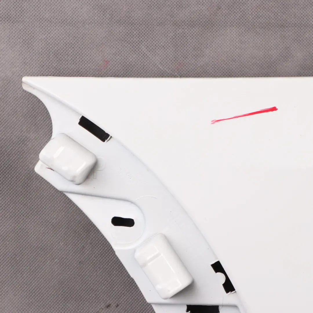 Bumper Left N/S Lateral Trim Panel Alpine White - 300 to BMW X5 E70 M Sport Rear with Part number 8037281 BMW X5 E70 M Sport Rear Bumper Left N/S Lateral Trim Panel Alpine White - 300 - SKU 8037281-AW - Part number 8037281