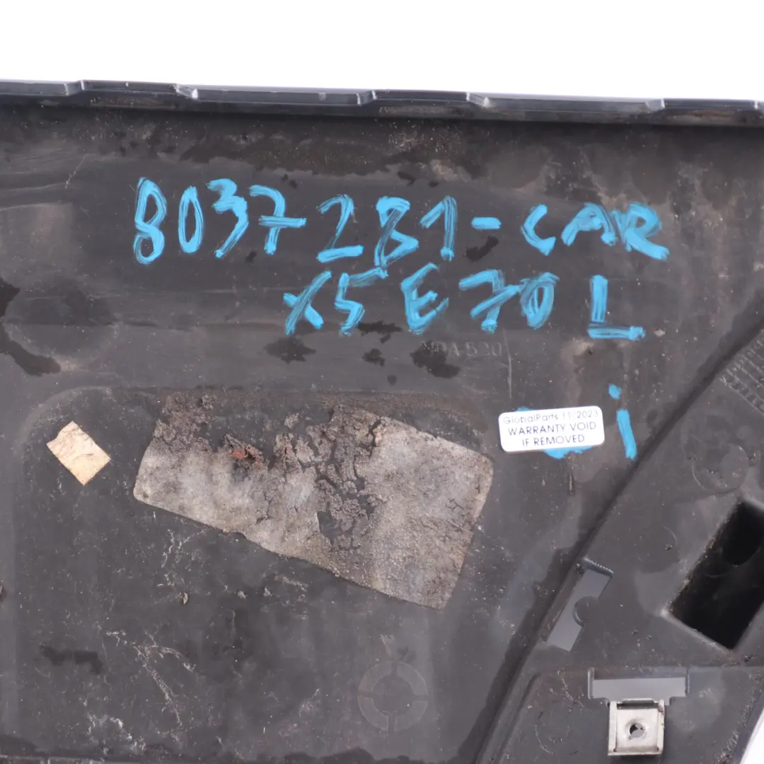 Bumper Left N/S Lateral Trim Panel Carbon Black - 416 to BMW X5 E70 M Sport Rear with Part number 8037281 BMW X5 E70 M Sport Rear Bumper Left N/S Lateral Trim Panel Carbon Black - 416 - SKU 8037281-CAR - Part number 8037281