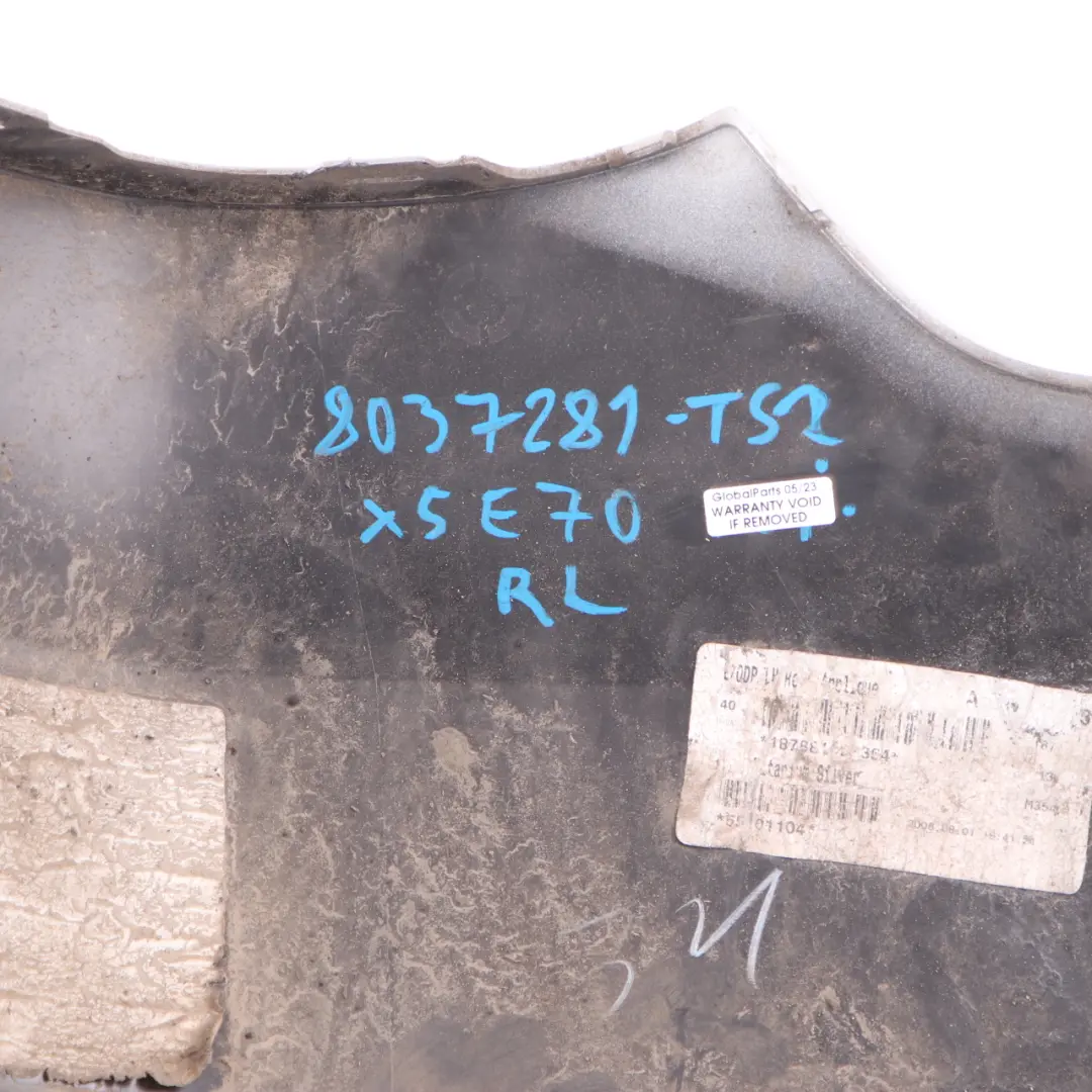 Bumper BMW X5 E70 M Sport Left N/S Lateral Trim Panel Titan Silver - 354 to Rear with Part number 8037281 Rear Bumper BMW X5 E70 M Sport Left N/S Lateral Trim Panel Titan Silver - 354 - SKU 8037281-TS2 - Part number 8037281