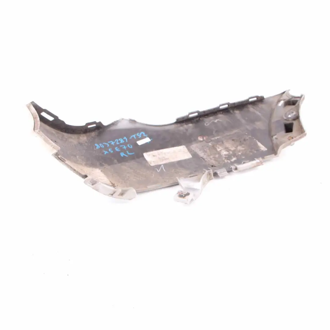 Bumper BMW X5 E70 M Sport Left N/S Lateral Trim Panel Titan Silver - 354 to Rear with Part number 8037281 Rear Bumper BMW X5 E70 M Sport Left N/S Lateral Trim Panel Titan Silver - 354 - SKU 8037281-TS2 - Part number 8037281