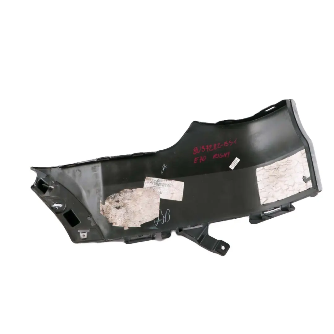 BMW X5 E70 M Sport Rear Bumper Right O/S Lateral Trim Panel Black Sapphire 475 - SKU 8037282-BS1 - Part number 8037282
