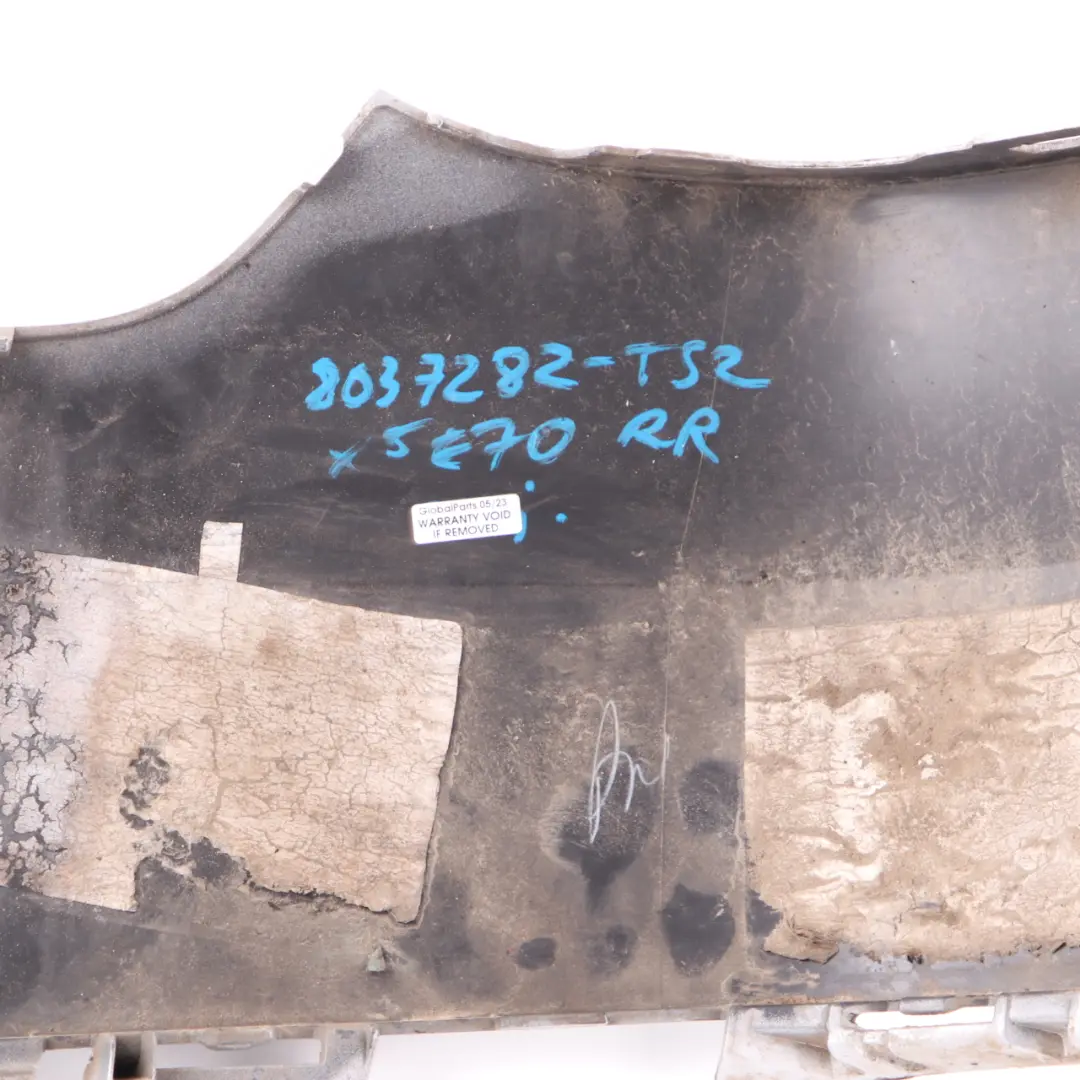 Bumper Right O/S Lateral Trim Panel Titan Silver 354 to BMW X5 E70 M Sport Rear with Part number 8037282 BMW X5 E70 M Sport Rear Bumper Right O/S Lateral Trim Panel Titan Silver 354 - SKU 8037282-TS2 - Part number 8037282