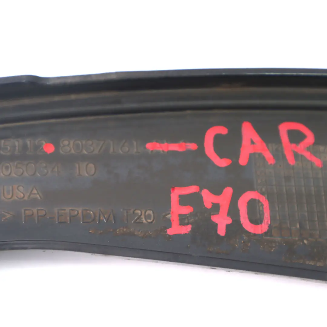 BMW E70 M Sport Bumper Splash Trasero Izquierdo Paso Rueda Carbono Negro 8037161 - SKU 8037283-CAR - Número de pieza 8037283