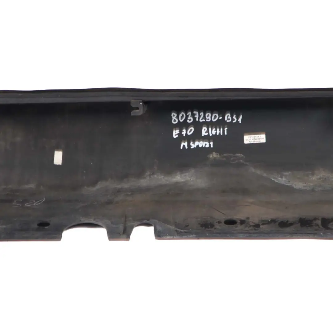 Sill Strip Side Skirt Right O/S Black Sapphire - 475 to BMW X5 E70 M Sport with Part number 8037290 BMW X5 E70 M Sport Sill Strip Side Skirt Right O/S Black Sapphire - 475 - SKU 8037290-BS1 - Part number 8037290