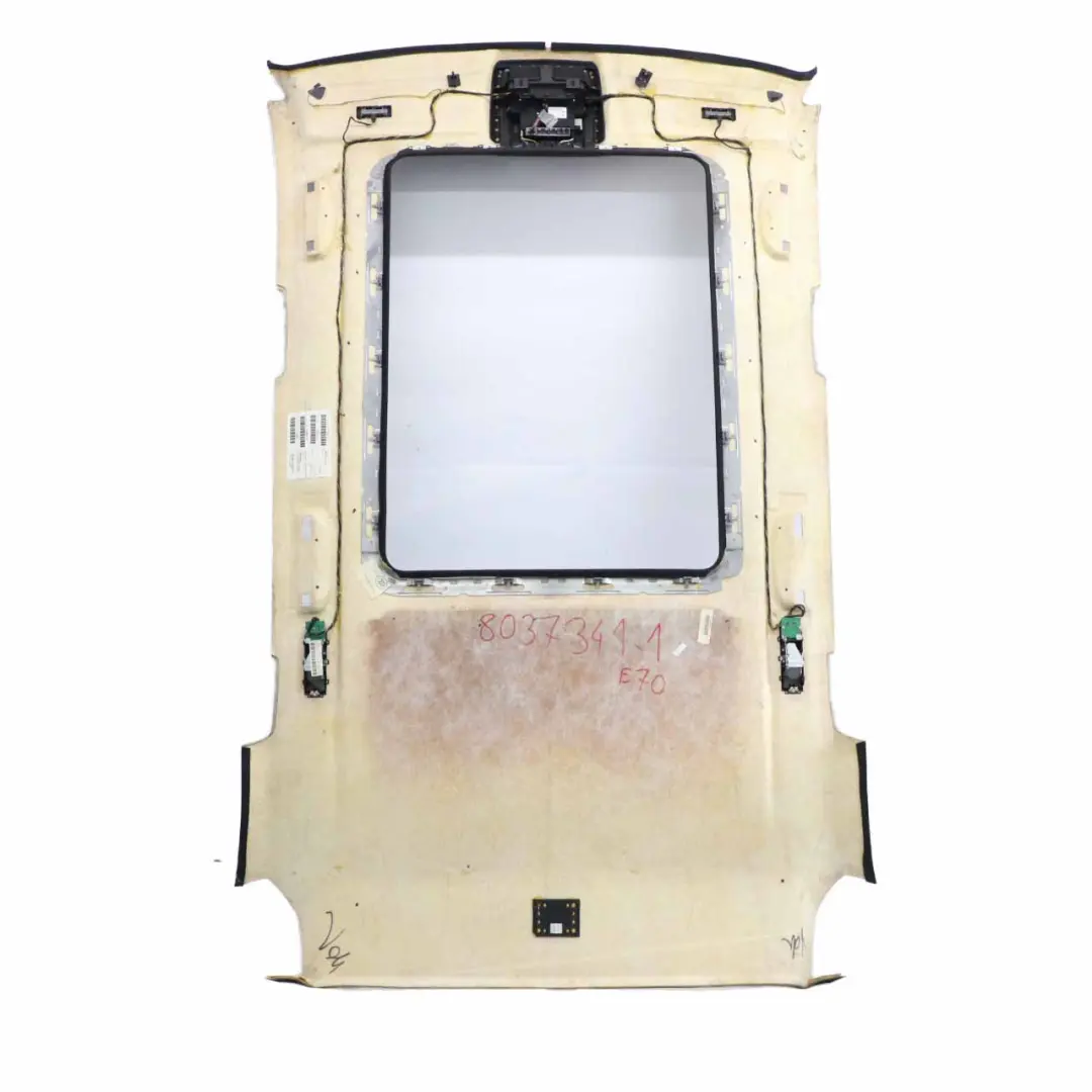 Complete M Sport Panoramic Headlining Roof Black Pillars Handles to BMW X5 E70 with Part number 8037341 BMW X5 E70 Complete M Sport Panoramic Headlining Roof Black Pillars Handles - SKU 8037341-1 - Part number 8037341