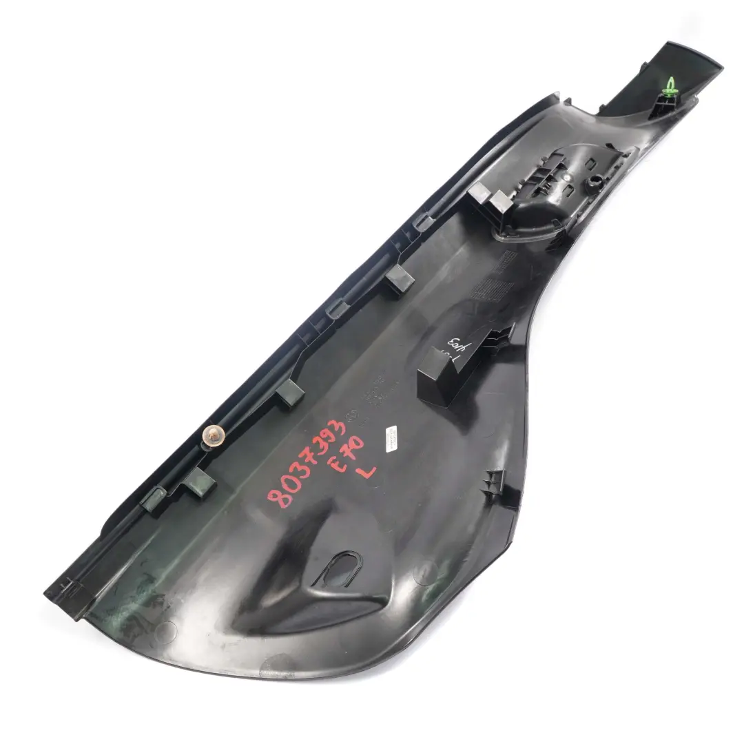 BMW X5 er E70 D-Säule Verkleidung Zierblende Schwarz Links N/S - SKU 8037393 - Teilenummer 8037393