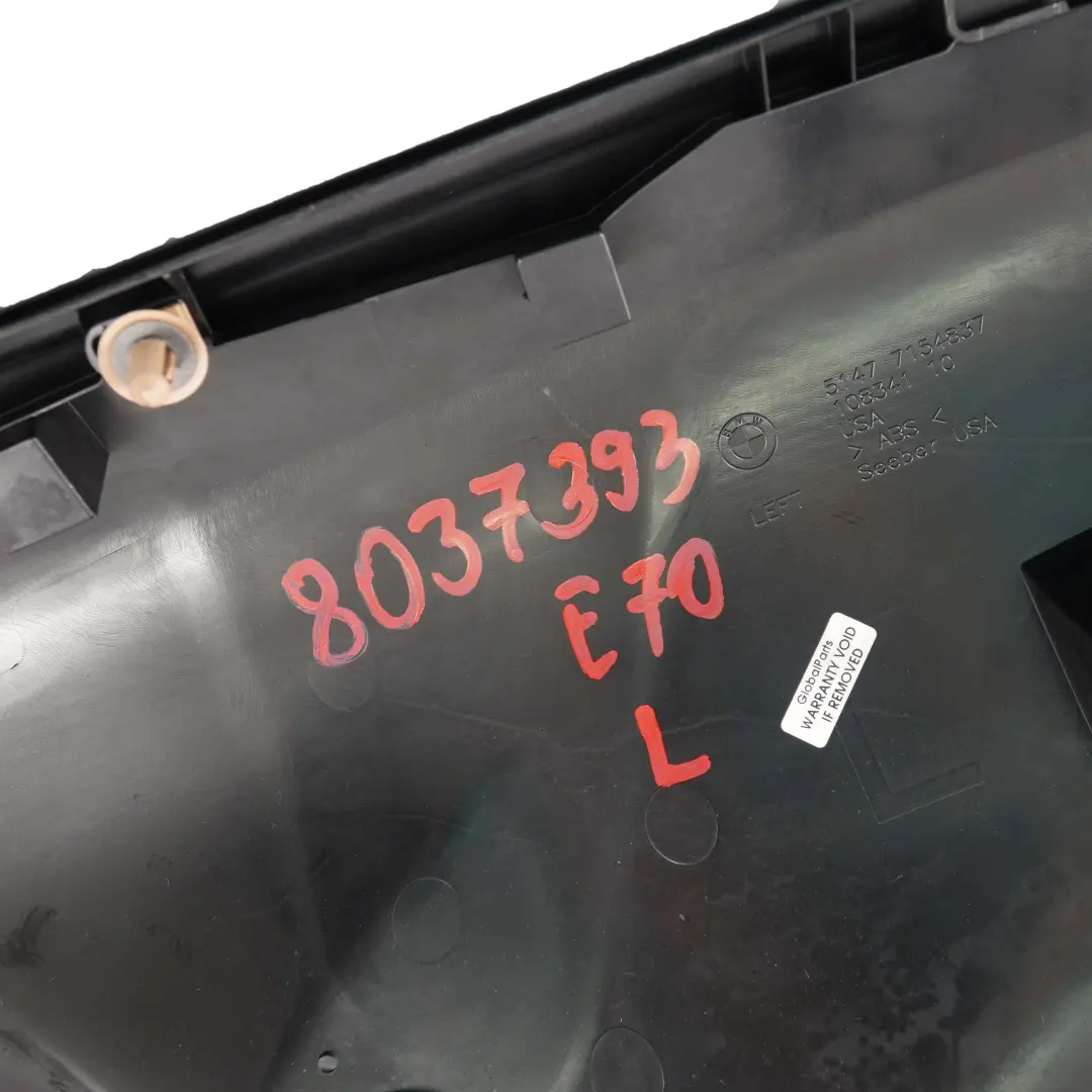BMW X5 er E70 D-Säule Verkleidung Zierblende Schwarz Links N/S - SKU 8037393 - Teilenummer 8037393