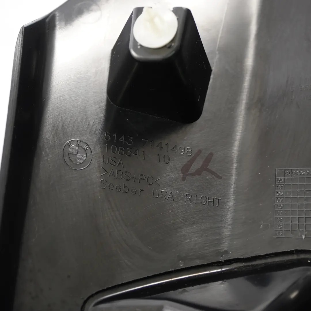 BMW X5 E70 Säule D Rechts Trimm-Deckel Panel Schwarz - SKU 8037394 - Teilenummer 8037394
