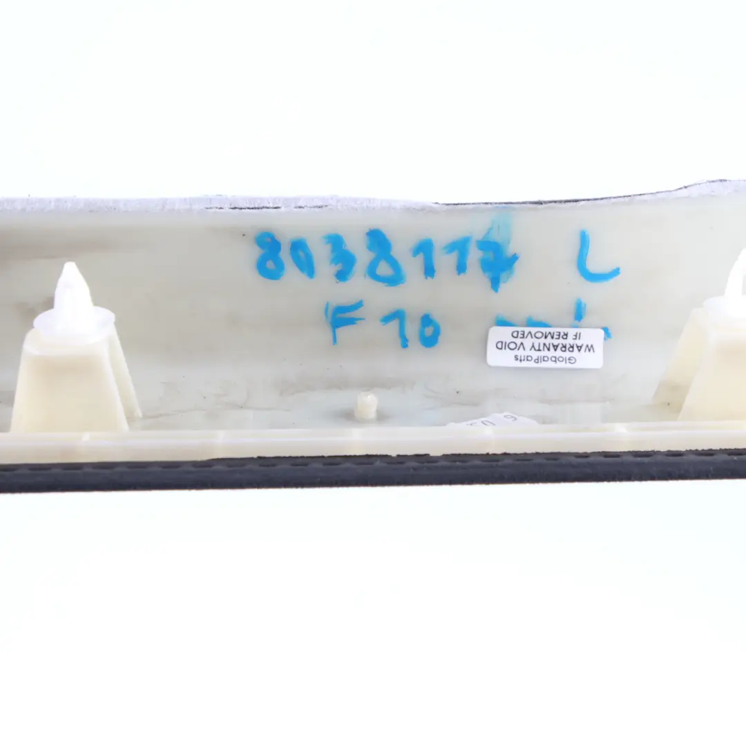 Pillar Cover Column Trim Panel Left N/S Alcantara 9116347 to BMW F10 A with Part number 8038117 BMW F10 A Pillar Cover Column Trim Panel Left N/S Alcantara 9116347 - SKU 8038117 - Part number 8038117