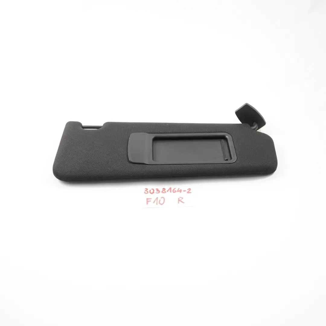 BMW F10 F11 Sun Visor Sunvisor Cover Mirror Anthracite Black Right O/S - SKU 8038164-2 - Part number 8038164