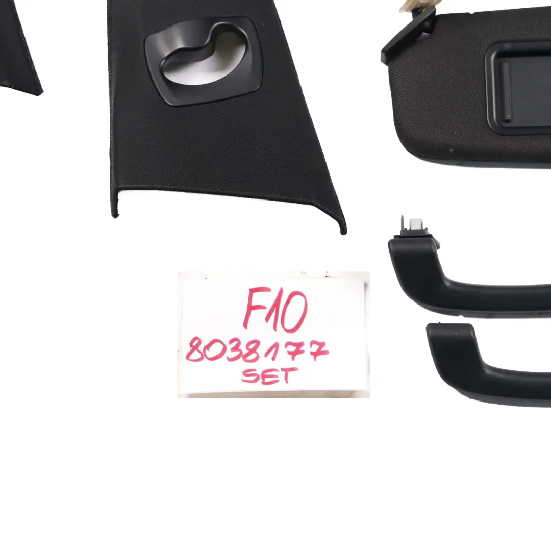 BMW F10 Complete Headlining Roof Lining Black M Sport + Pillars Handles - SKU 8038177 - Part number 8038177