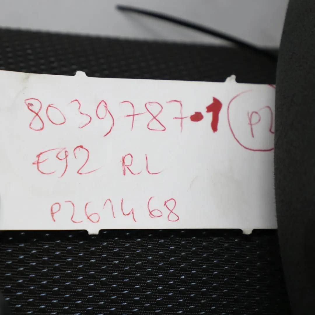 BMW E92 Oparcie Fotela Kanapy Lewy Tył Materiał Alcantara - SKU 8039787-1 - Numer Części 8039787