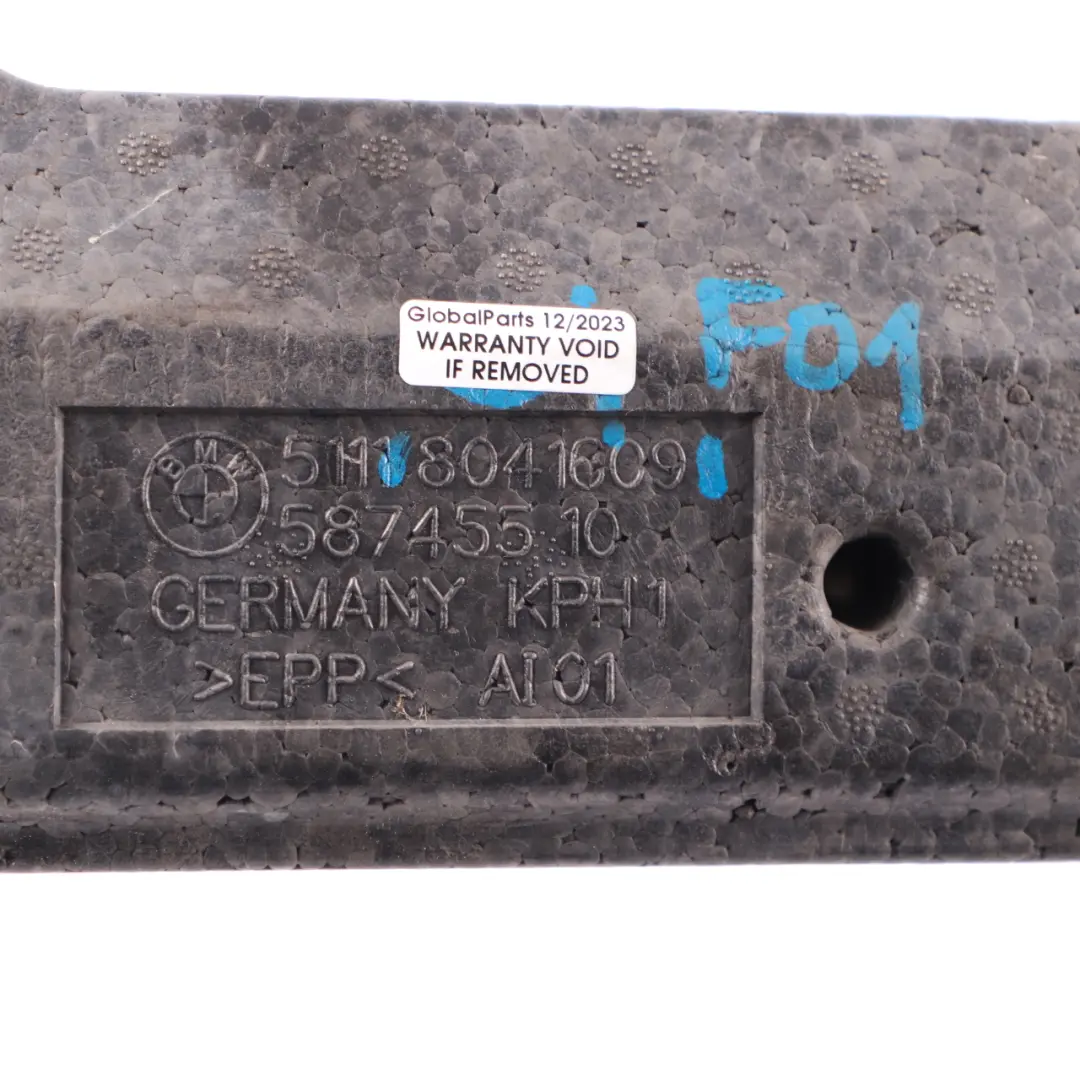Front Bumper Impact Shock Crash Absorber Foam Reinforcement to BMW F01 with Part number 8041609 BMW F01 Front Bumper Impact Shock Crash Absorber Foam Reinforcement - SKU 8041609 - Part number 8041609