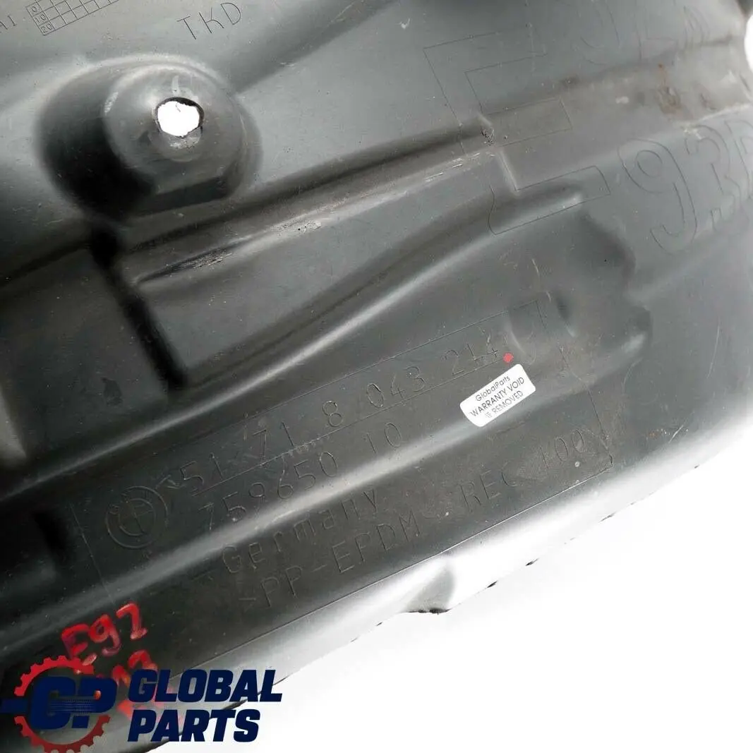 BMW 3 er E92 E93 M3 Radhausschale Vorne Rechts Radhaus - SKU 8043214 - Teilenummer 8043214